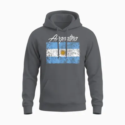 Argentina Flag Argentinian Unisex Hoodie - Charcoal