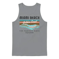Retro Miami Beach — Summer & Unisex Tank Top - Sport Grey – 1