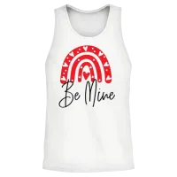 Be Mine Funny Unisex Tank Top - White – 2