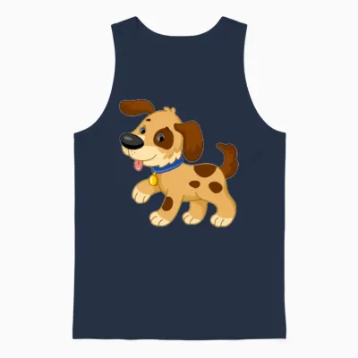 ☆☆dog Dog☆☆ Unisex Tank Top - Navy