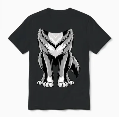 Wolf Shirt Adult Men Women Children Werewolf Costume Unisex T-Shirt - Black