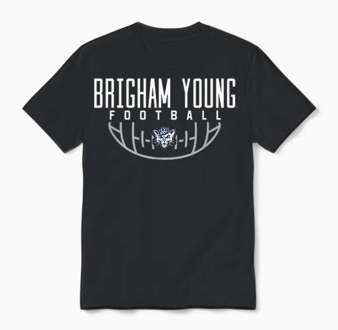 Byu Cougars Football Arch Unisex T-Shirt in Black