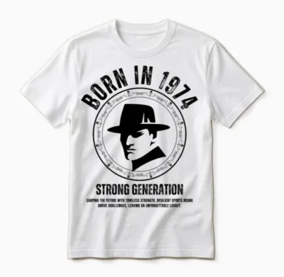 Born in 1974 Strong Generation Unisex T-Shirt - White