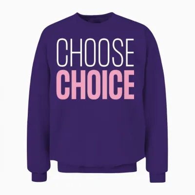 Choose Choice Retro Unisex Sweatshirt - Purple