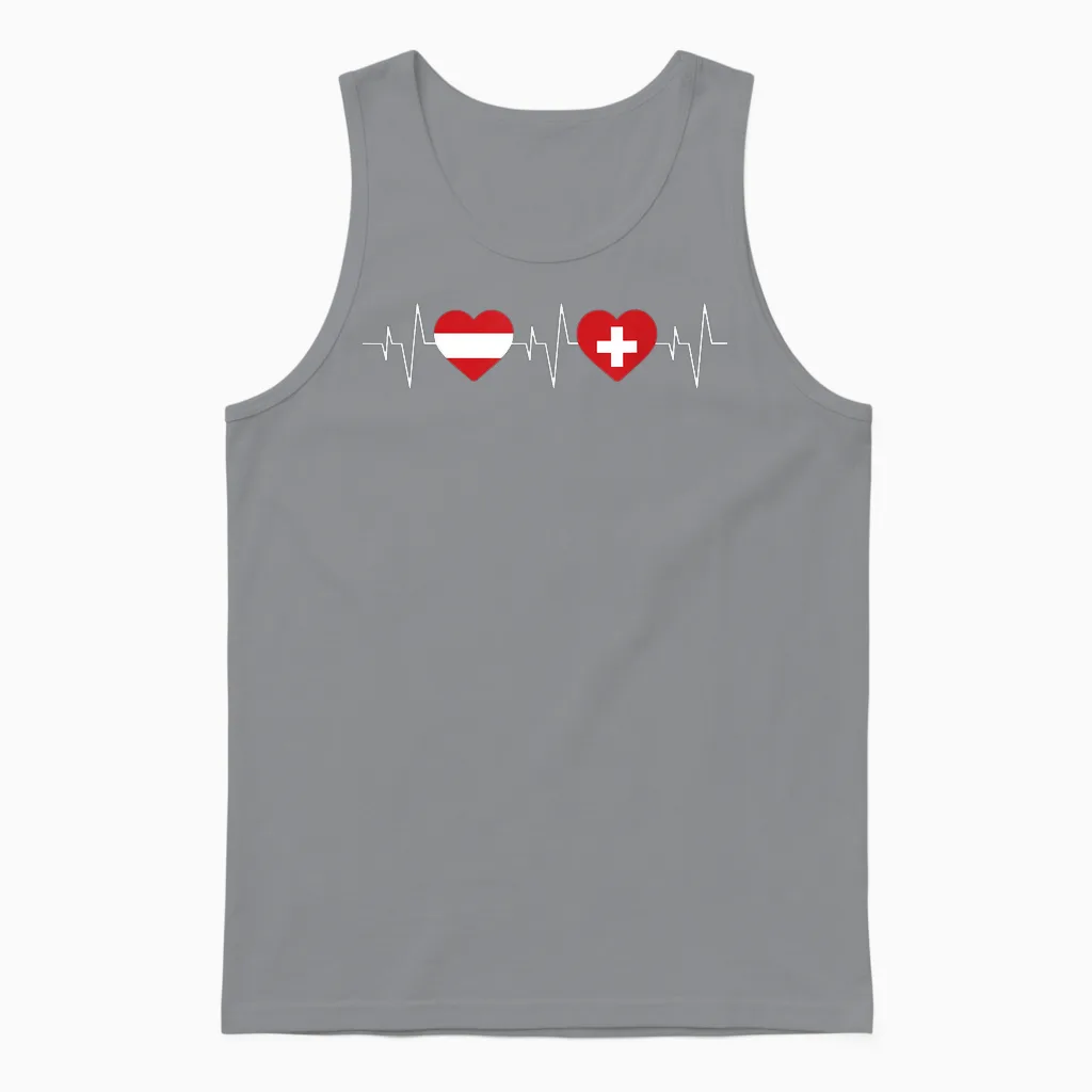 österreich Flagge Schweiz Flagge österreich Schweiz Unisex Tank Top in Sport Grey