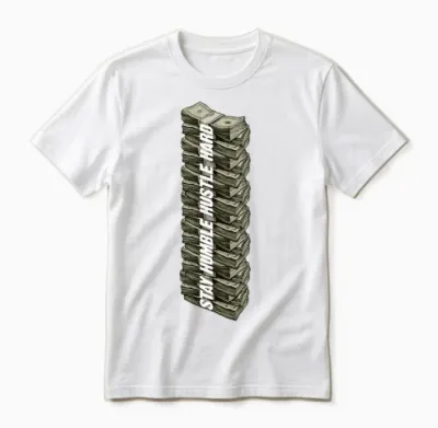 Stay Humble Hustle Hard Hip Hop Cash Money Entrepr Unisex T-Shirt - White