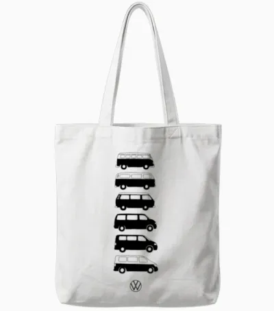 Volkswagen Verticale Vw Camper Evolution with Logo Tote Bags - White