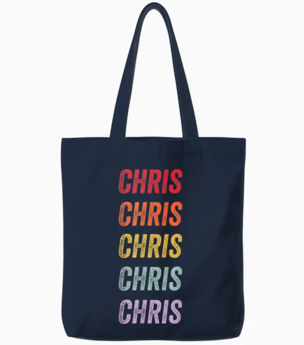 Chris T-Shirt, Black, S Tote Bags in Navy