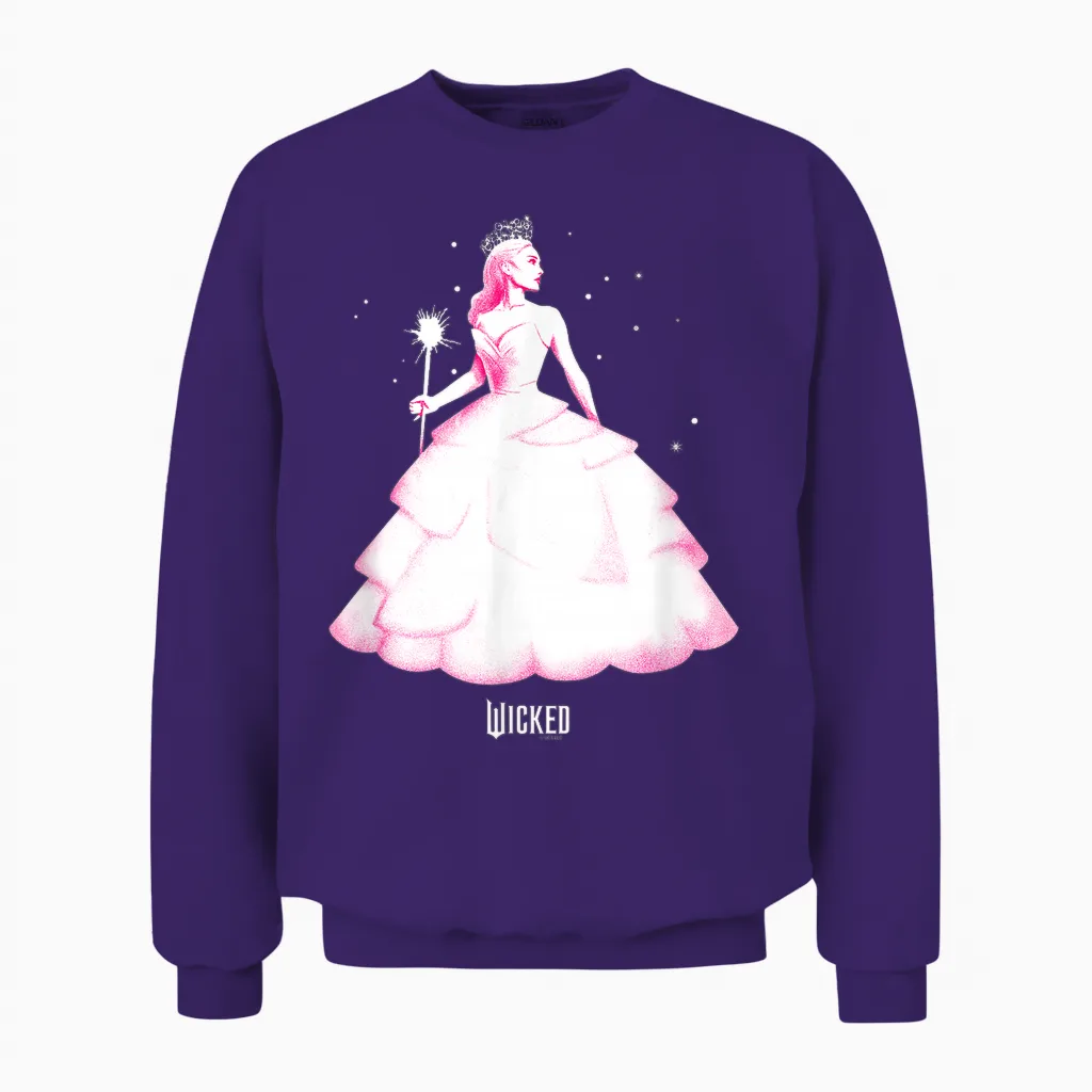 Wicked Glinda Tonal Pose Unisex Sweatshirt in Purple