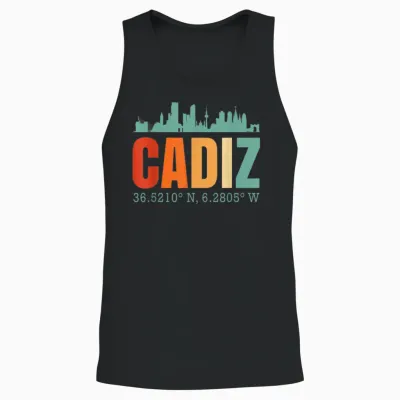 Skyline Von Cadiz Unisex Tank Top - Black