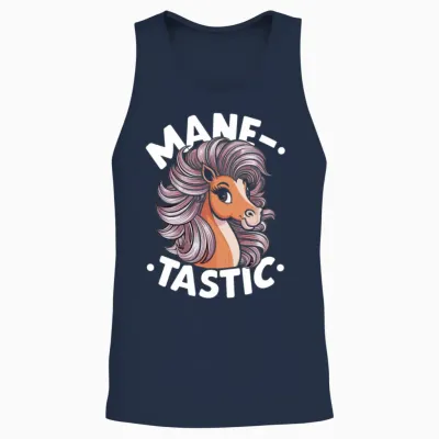 Horses and Humor for Every Horse Lover And Unisex Tank Top - Navy