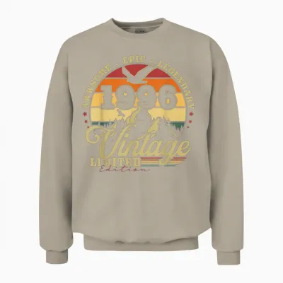 Vintage 1996 Cadeau D'anniversaire 30 Ans Hommes Et Femmes Unisex Sweatshirt - Sand