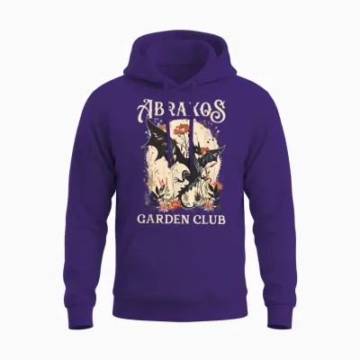 Abraxos Flower Garden Club Flower Shirt, Fantasy Book Lover Unisex Hoodie - Purple
