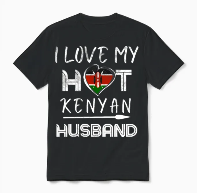 Funny Kenyan Husband - Couples & Matching Unisex T-Shirt in Black