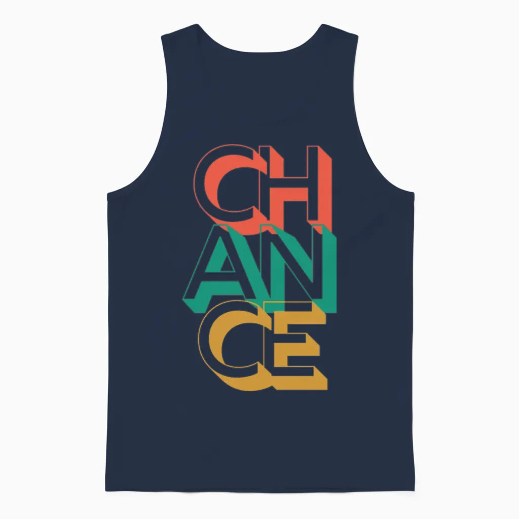 Retro Chance Unisex Tank Top in Navy