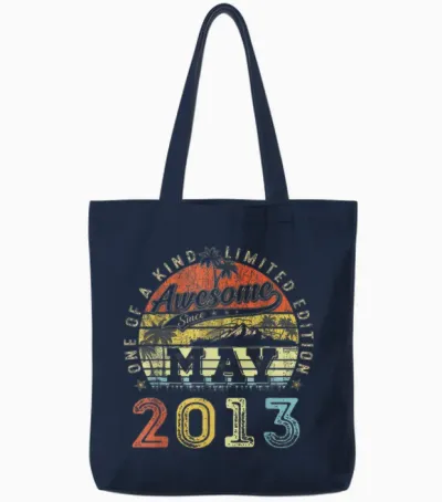 13 Limited Edition 2013 One of a Kind Mai 13. Geburtstag Tote Bags - Navy