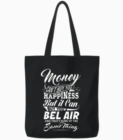 Money and Bel Air W Tote Bags - Black
