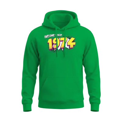 Retro 49th Birthday in Pop Art Comic Book Style Unisex Hoodie - Irish Green