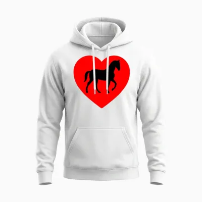 Horses Unisex Hoodie - White