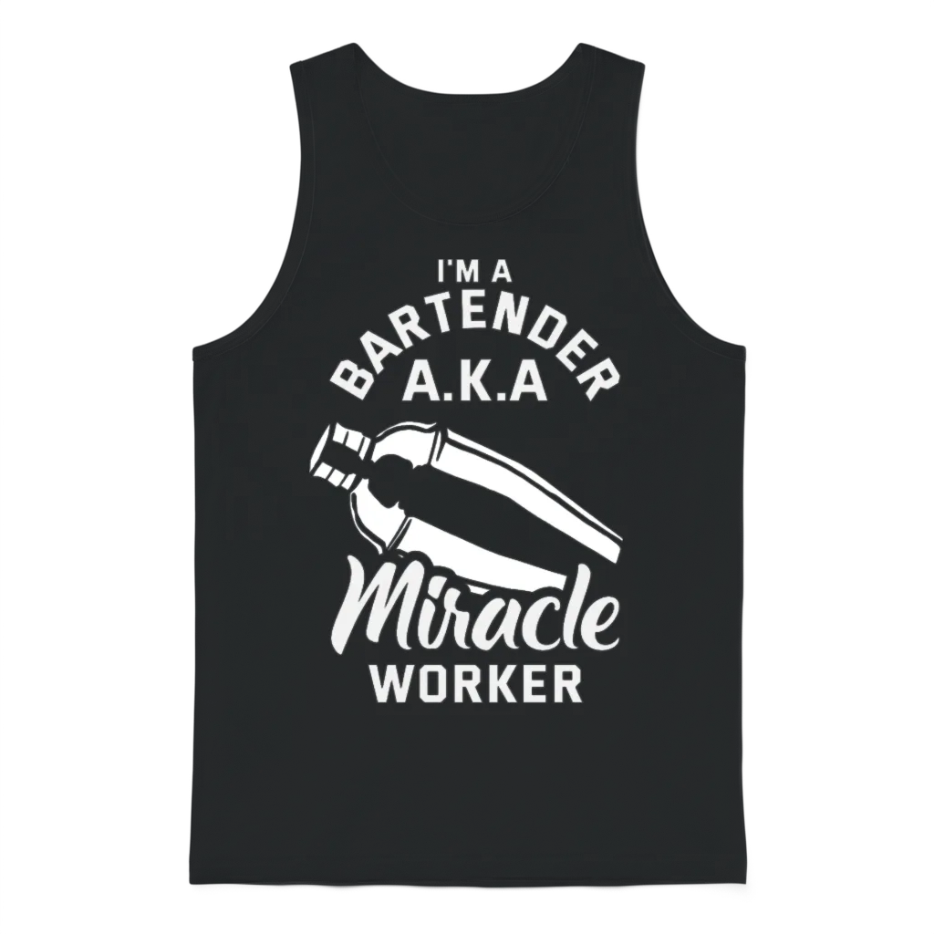 Funny Bartender Quote Design Bartender Gift Unisex Tank Top - Black