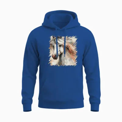 White Horse Unisex Hoodie - Royal