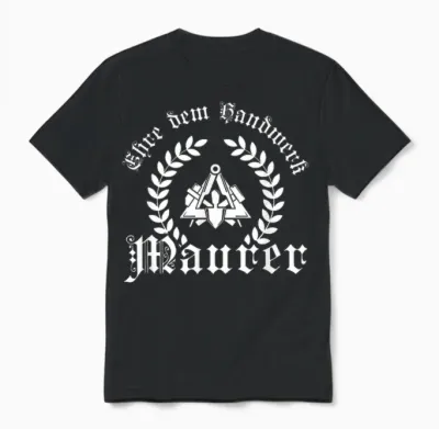 Ehre Dem Handwerk - Maurer ährenkranz Mit Zunftzeichen Unisex T-Shirt - Black
