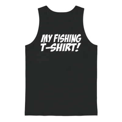 Funny Fishing Unisex Tank Top - Black