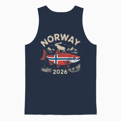 Norwegen 2026 Tour Angeln Unisex Tank Top - Navy