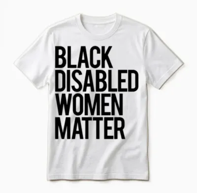 Black Disabled Women Matter (black Design) Unisex T-Shirt - White