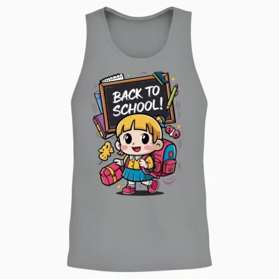 Back to School Girl Unisex Tank Top - Sport Grey