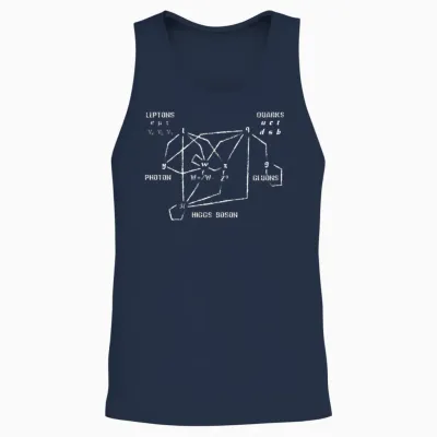 Higgs Boson Quarks Unisex Tank Top - Navy