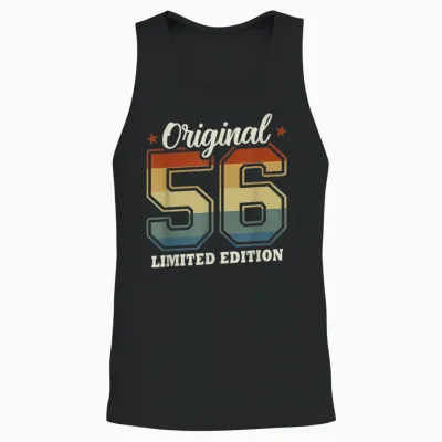 Original 1956 Vintage 70th Birthday Gift Man Woman Unisex Tank Top - Black