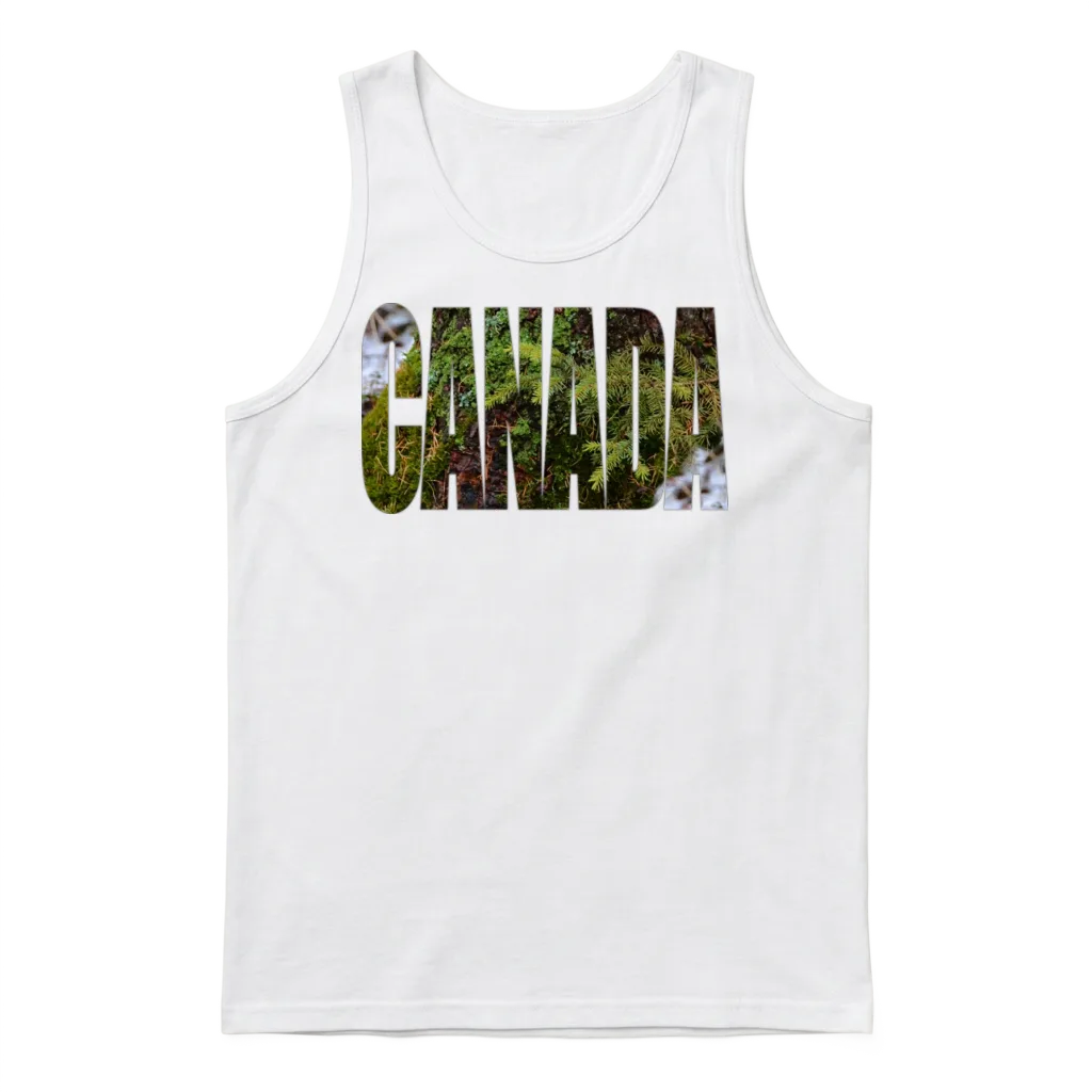 Canada Northern Forest Unisex Tank Top - White
