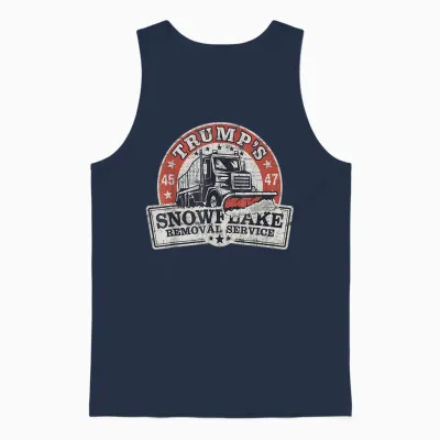 Trump's Snowflake Removal Service Funny Trump Unisex Tank Top - Navy