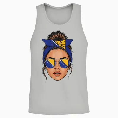 Bosnien Und Herzegowina Wurzeln Bosnien Flagge Unisex Tank Top - Ash