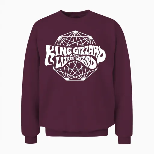Gizzard and the Lizard Wizard Unisex Sweatshirt in Maroon