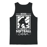 Softball Funny — Baseball & Unisex Tank Top - Black – 1
