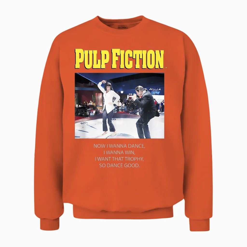 Dance Good Classic Movie Zitat Grafik Unisex Sweatshirt in Orange