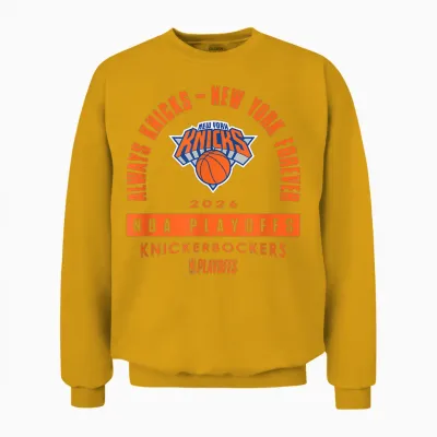 Nba 2026 Playoffs Mantra Knicks Over the Rainbow Unisex Sweatshirt - Gold