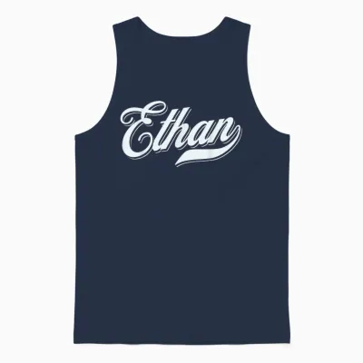 Man Boys Funny Gift Idea Humour Name for Ethan Unisex Tank Top - Navy