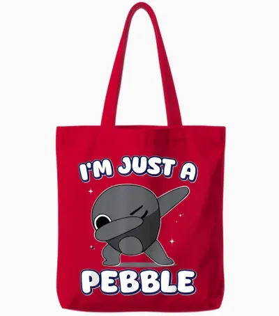 I'm Just a Pebble Dabbing Funny Dandy's Humor Decoration Tote Bags - Red