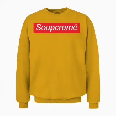Soupcreme Funny Brand Parody Unisex Sweatshirt - Gold