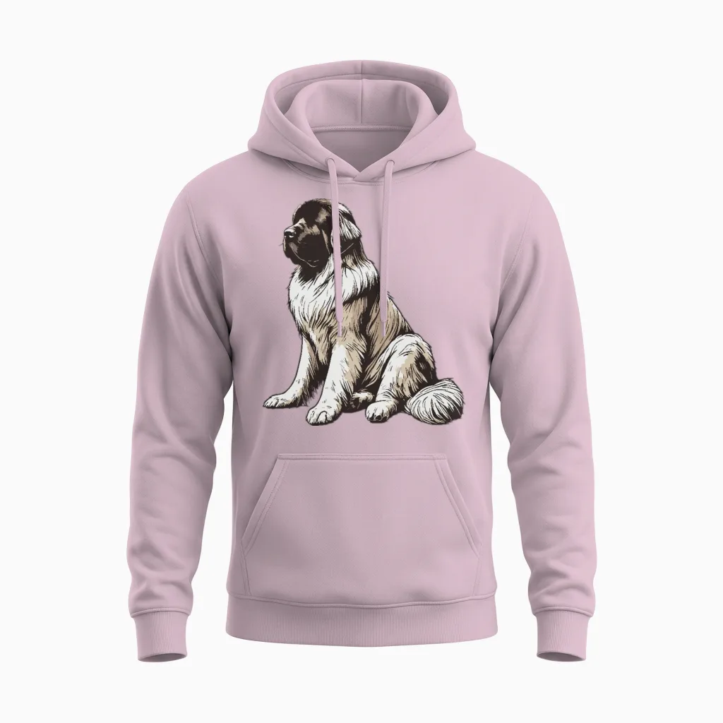 Newfoundland Dog Lovers Gift Unisex Hoodie in Light Pink