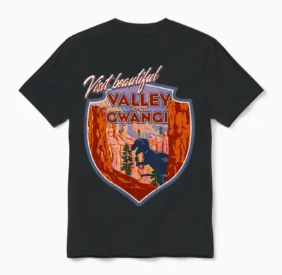 Visit Beautiful Valley of the Gwangi Unisex T-Shirt - Black