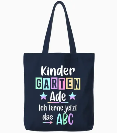 Kinder Kindergarten Ade Kita Abgänger 2026 Kindergarten Abschluss Tote Bags - Navy