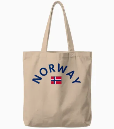 Norway Norge Tee Oslo Norway Oslo Gift Norway Norway Travel T-Shirt, White, S Tote Bags - Natural