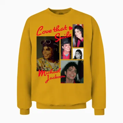 Michael Jackson 014 Back Print Unisex Sweatshirt - Gold