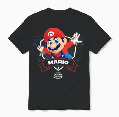 The Super Mario Galaxy Movie Mario Champion Unisex T-Shirt - Black