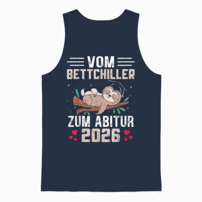 Abiturient Vom Bettchiller Zum Abitur 2026 Lustig Abi 2026 Unisex Tank Top - Navy