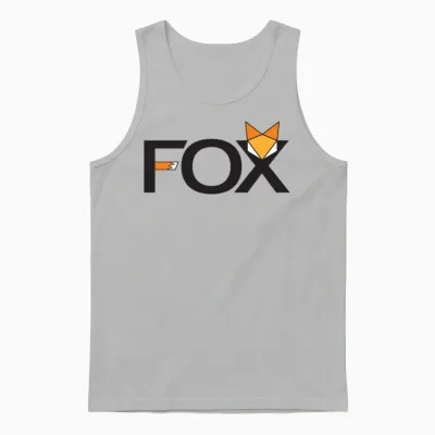 Fox Writing - Art Unisex Tank Top - Ash